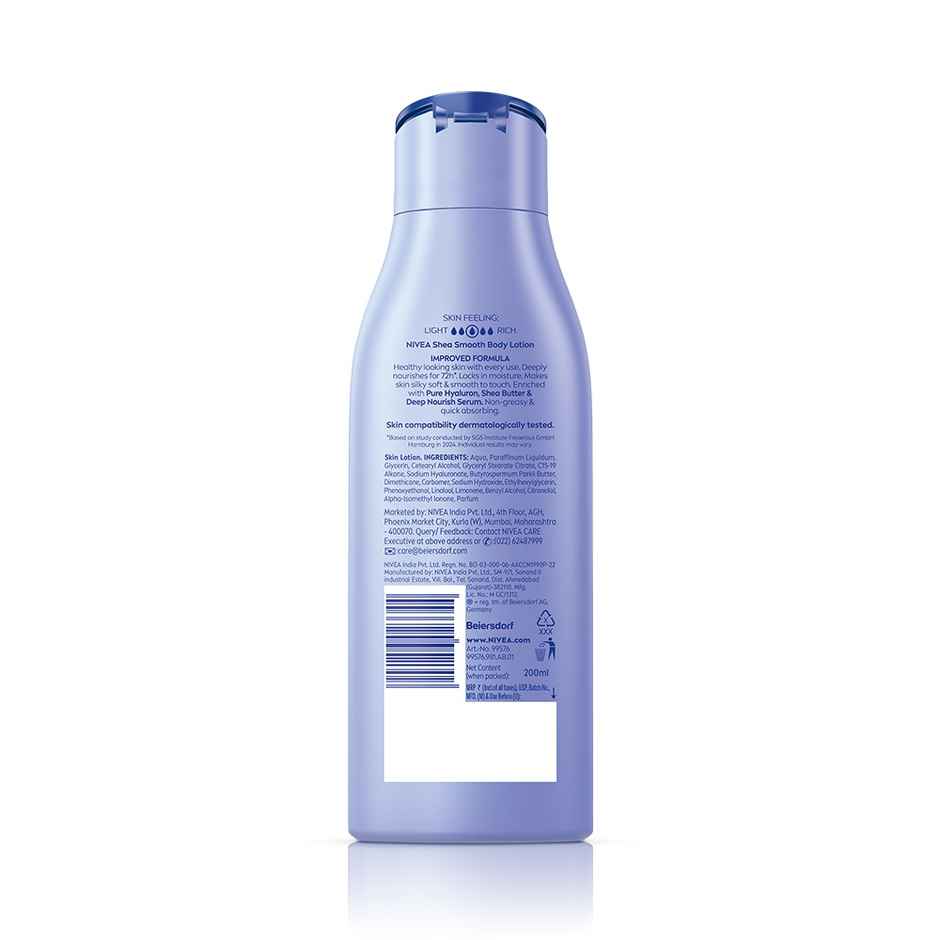 NIVEA Shea Smooth Body Lotion |48 H Moisturization|With Deep Moisture Serum | For Dry Skin