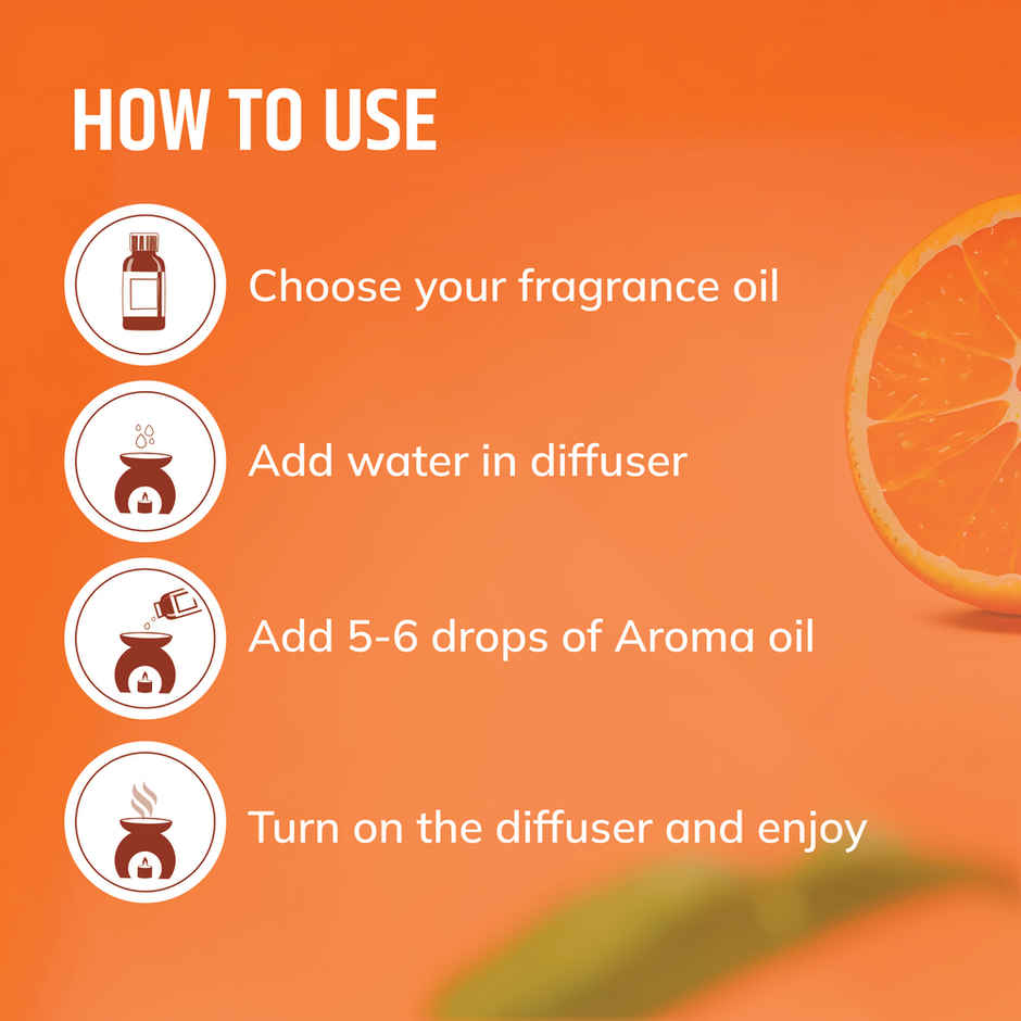 Aromahpure Fragrance Oil | Orange Aroma Oil for Home Fragrance