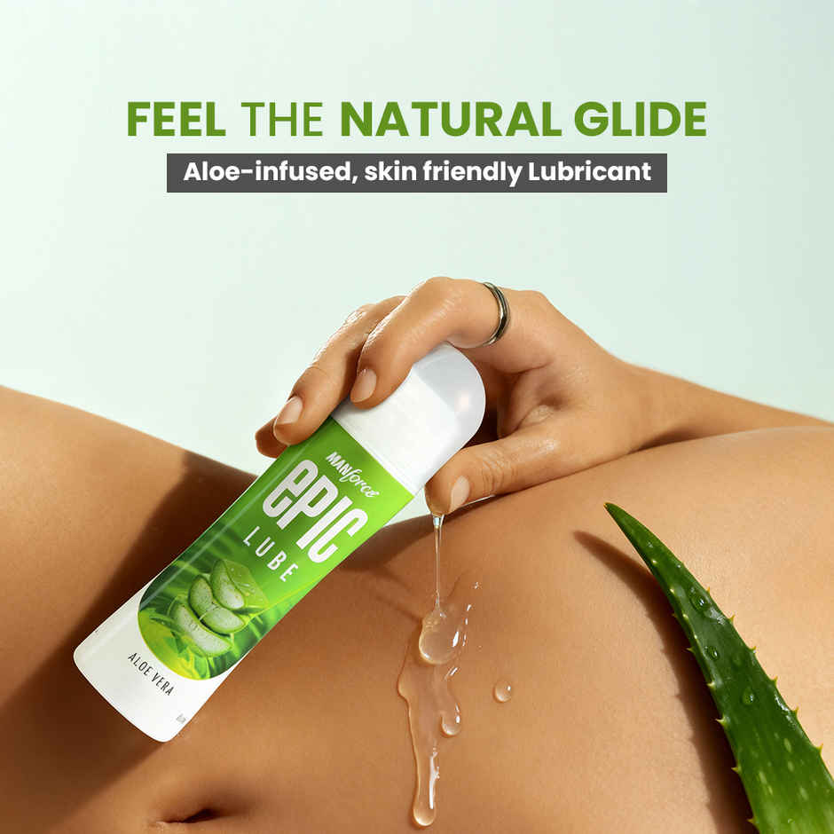 Manforce Epic Natural Aloe Vera Lubricant Skin Friendly Non Sticky And Water Based