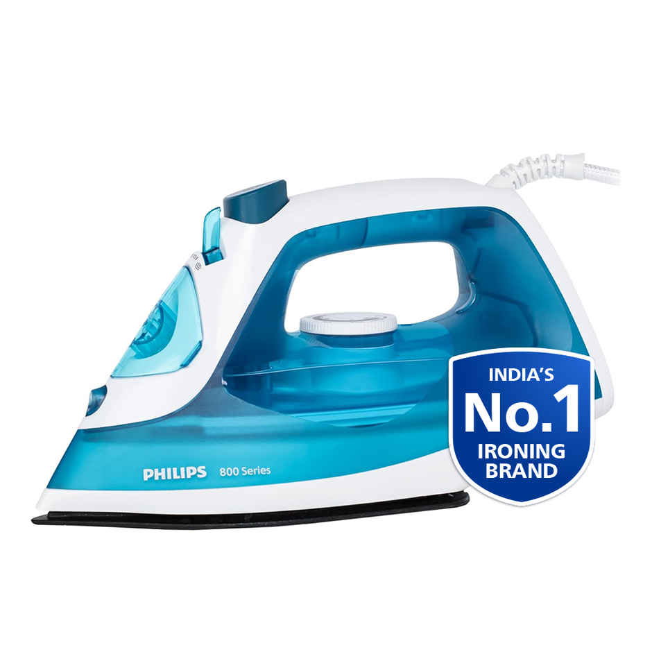 Philips Steam Iron DST0820/20 Powerful 15 gm/min Steam Output with Spray, 1250 W, Multilayer Coated Non stick Soleplate - Blue