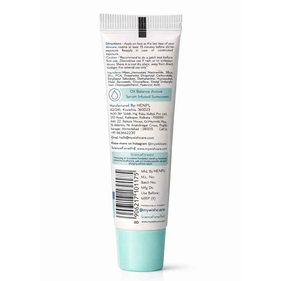 WishCare Niacinamide Oil Balance Fluid Sunscreen SPF 50+ PA++++