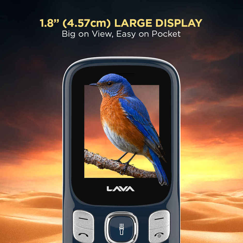 Lava A3 King Dual SIM Keypad Phone | 1.8 inch Display | 1750mAh Battery | Dark Blue