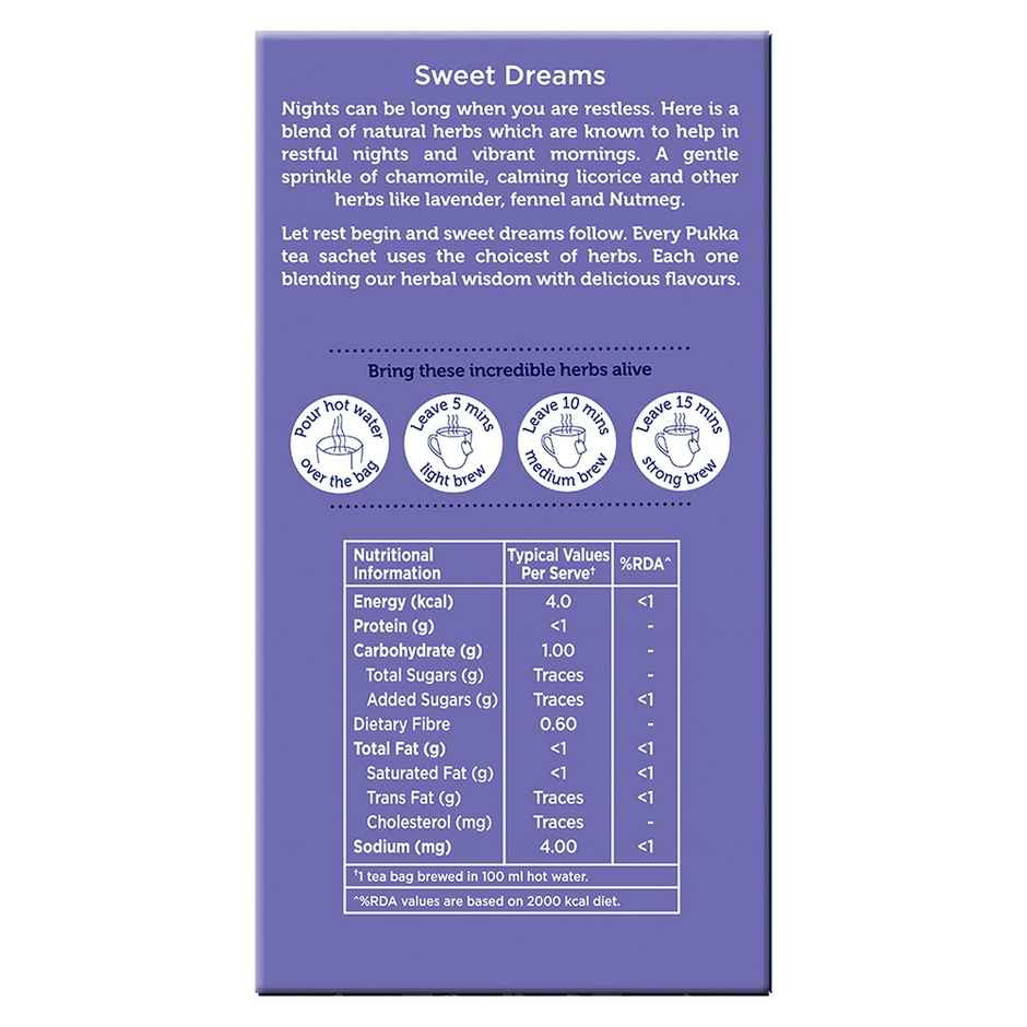 Pukka Chamomile and Lavender for Night Time Sleep I Herbal Infusions