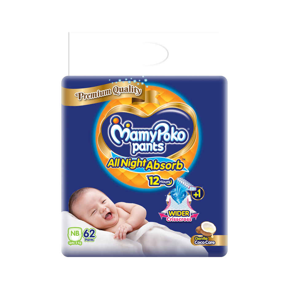 Mamypoko All Night Absorb Pant Style Diaper | XS | 62 pcs