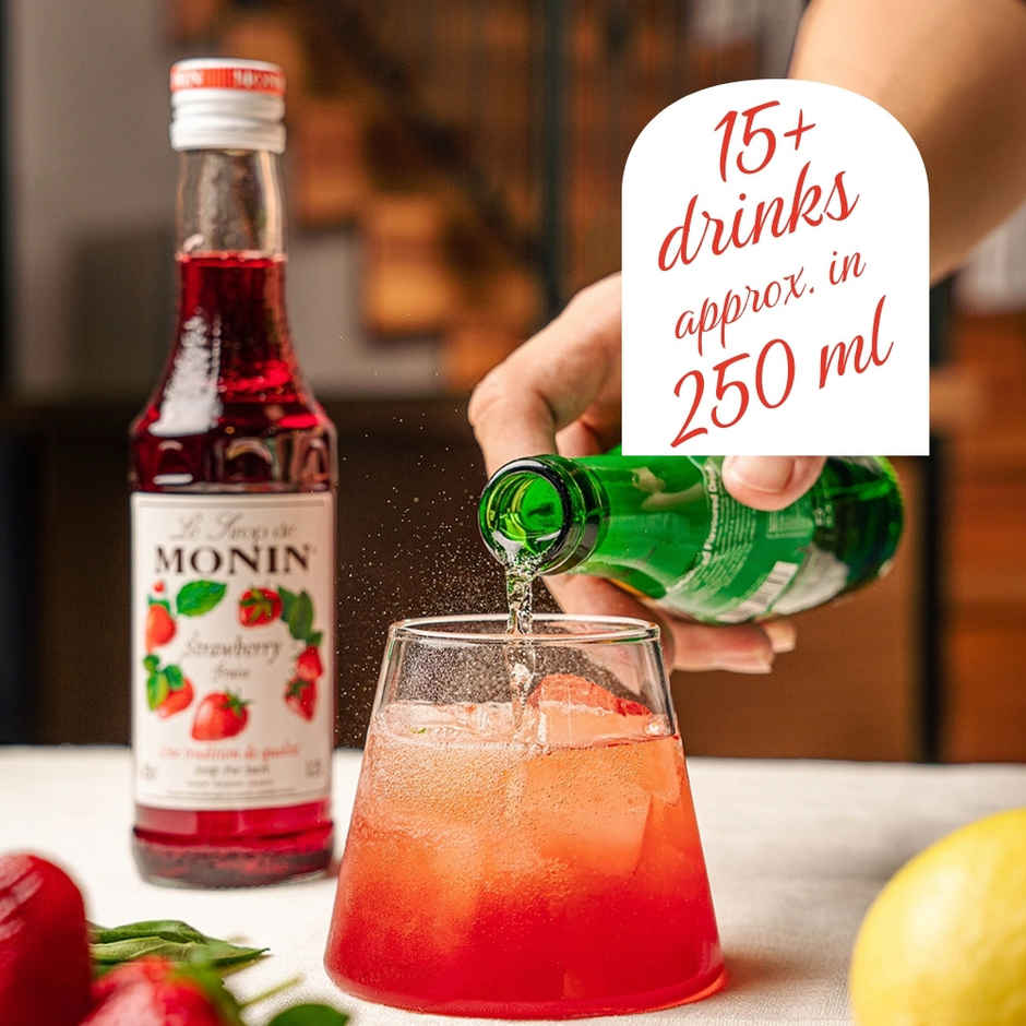 Monin Strawberry Syrup for Cocktail | Mocktails |Slush