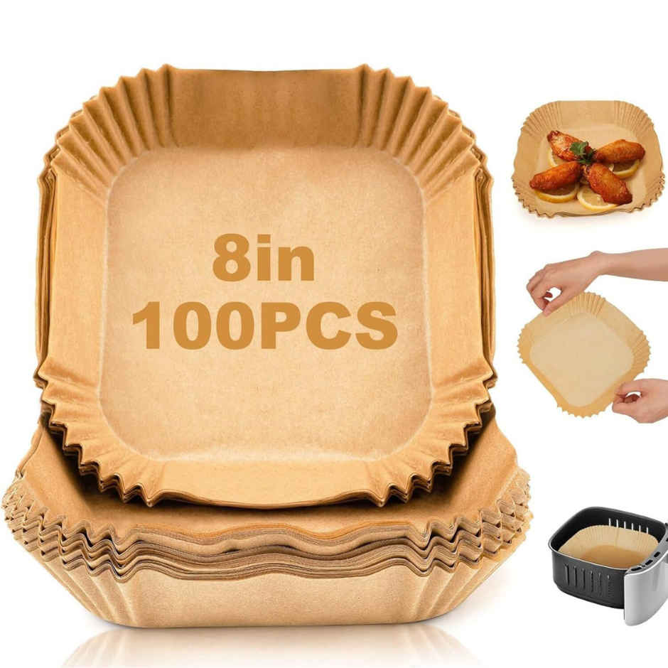 SE7EN Square Air Fryer Disposable Paper Liners Large