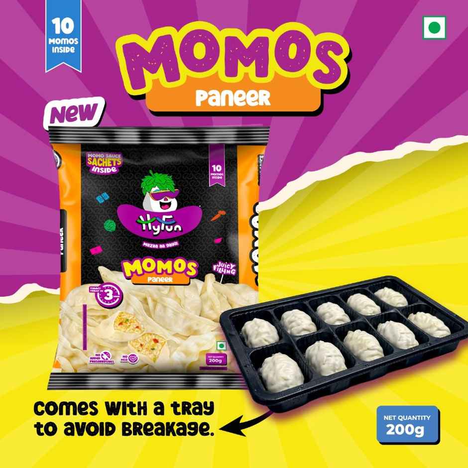 HyFun Paneer Momos, Ready to cook | Frozen