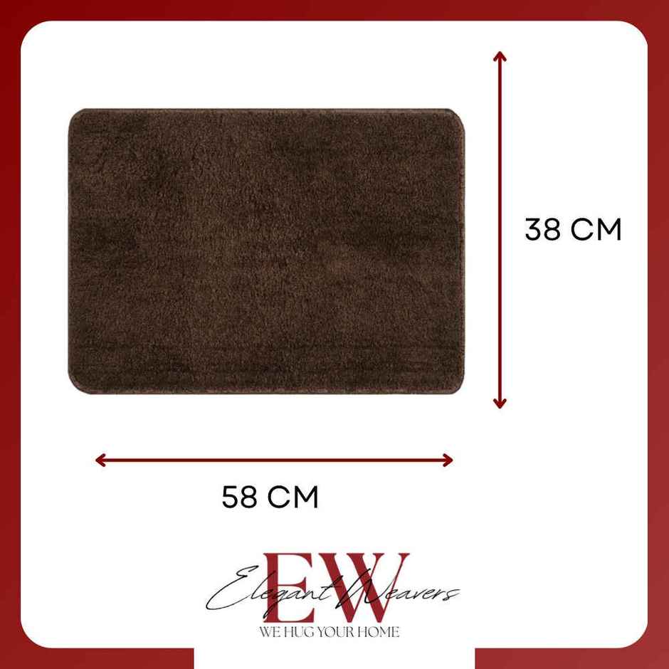 Microfiber Door Mat | Brown | 58 x 38 cm | Reusable