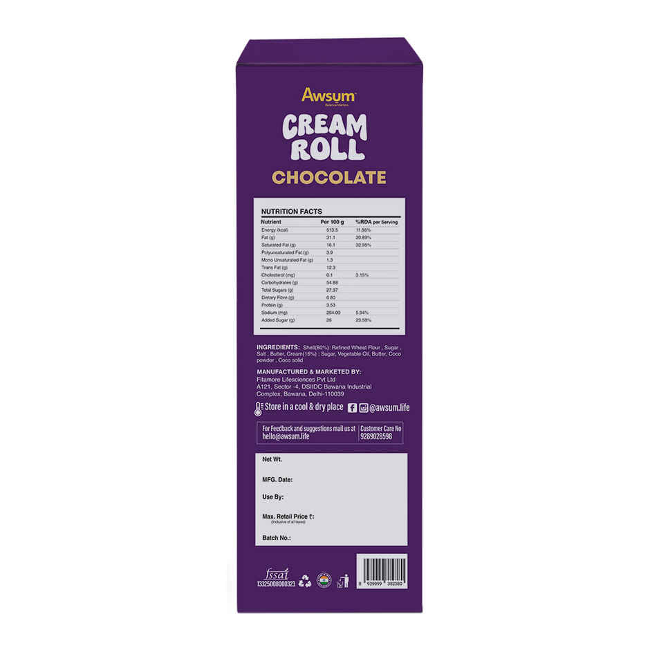 Awsum Cream Roll Chocolate