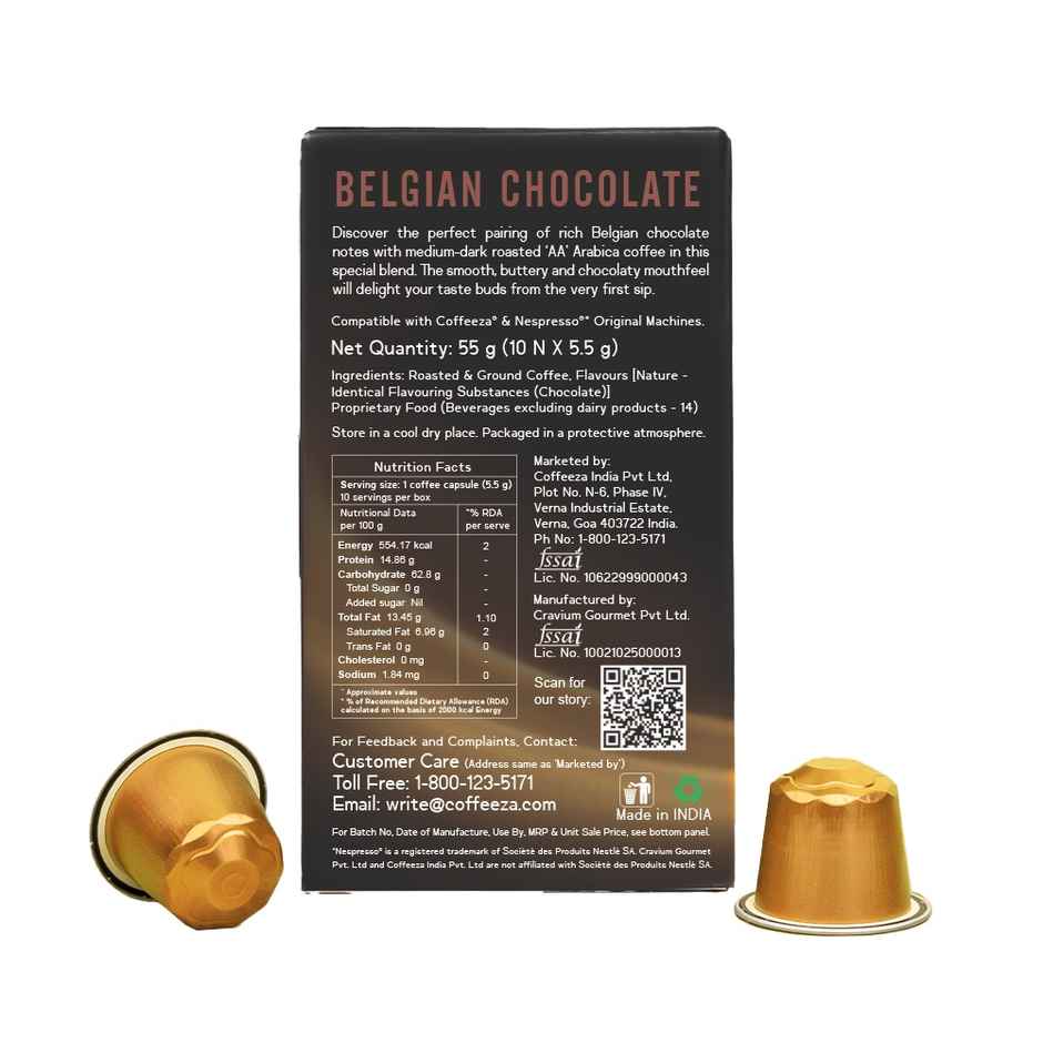 Coffeeza Belgian Chocolate Coffee Capsules