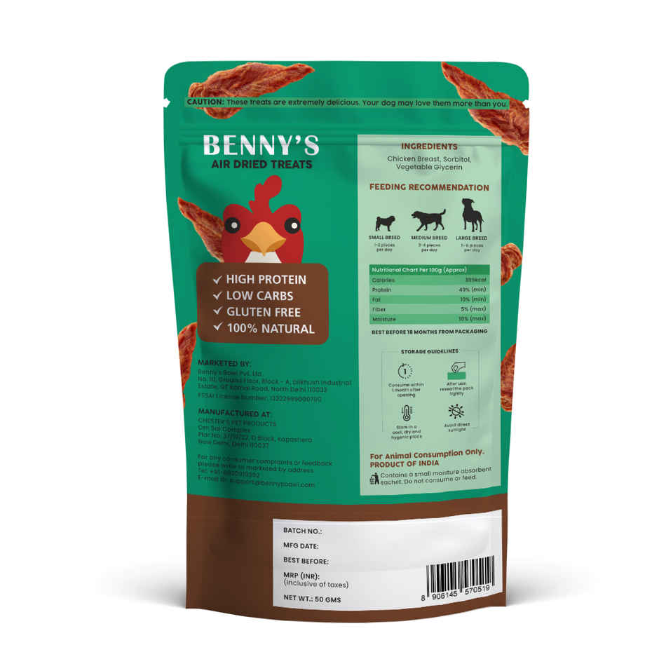 Benny's Bowl Smoked Chicken Jerky Pack