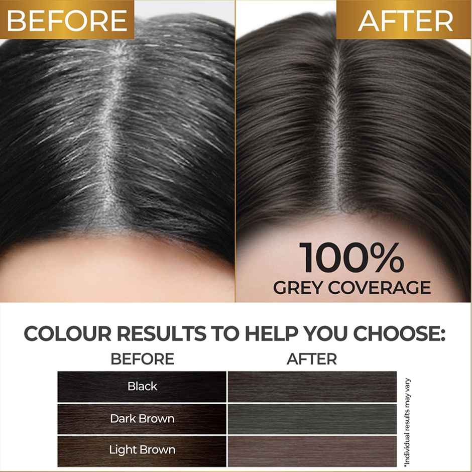 Streax Gel Hair Colour For Women, Natural Brown 4 |100% Grey Coverage