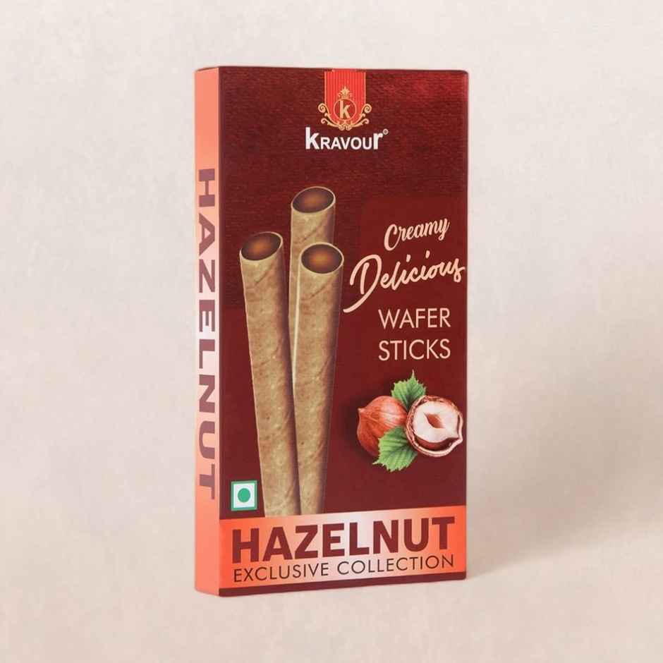 Kravour Hazelnut Wafer Rolls
