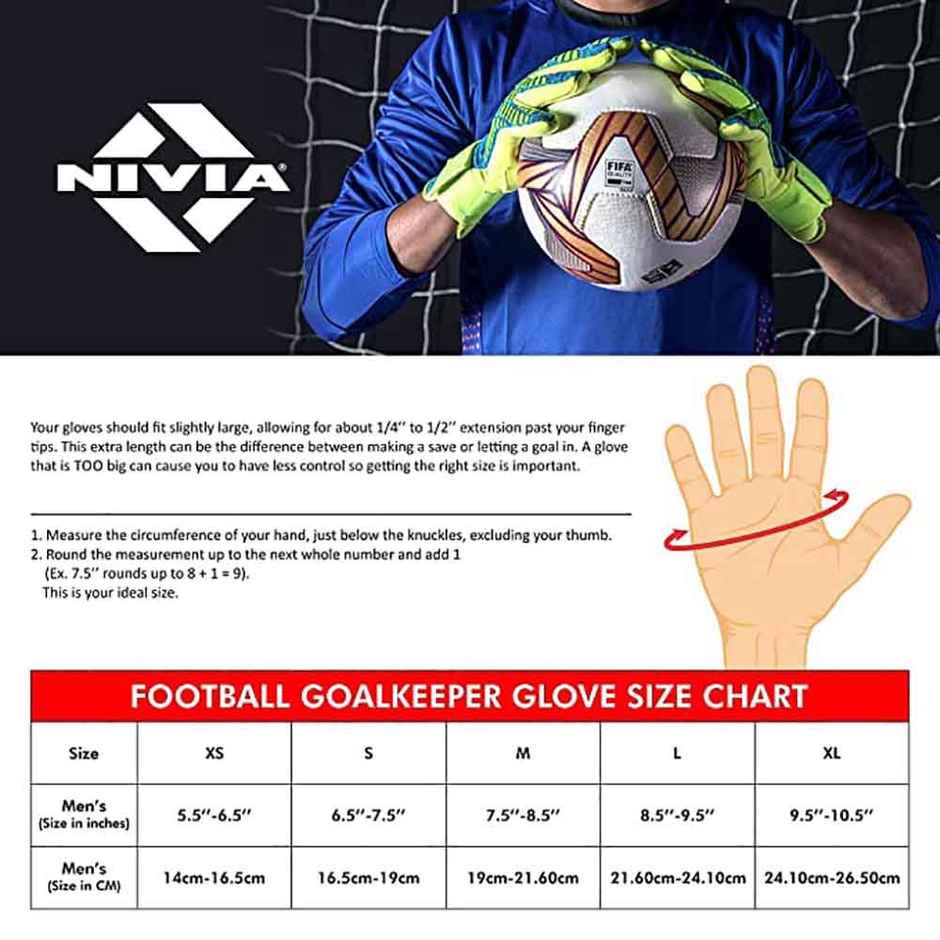 Nivia Air Strike Football Spandex Gk Gloves