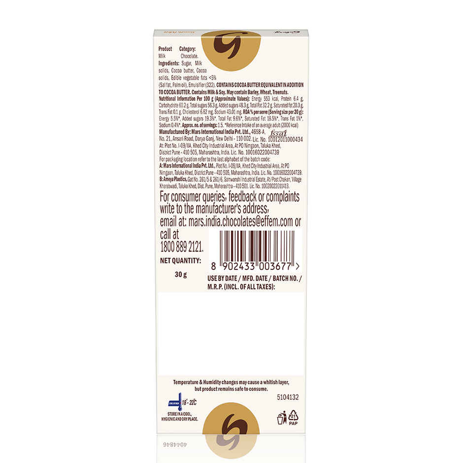 Galaxy Smooth Milk Chocolate Bar Loaded with the Goodness of Milk & Cocoa Combo