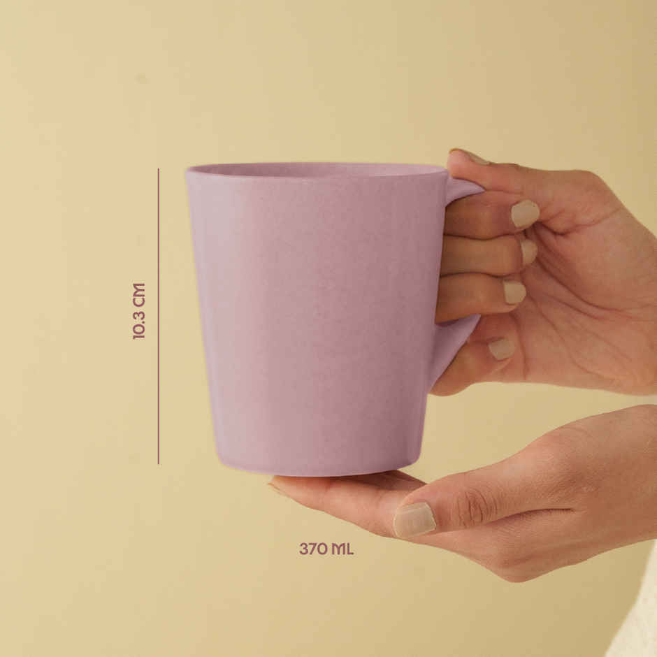 Borosil Porcelia Haven Lilac Tea Coffee Porcelain Mug Set Microwave Dishwasher Safe