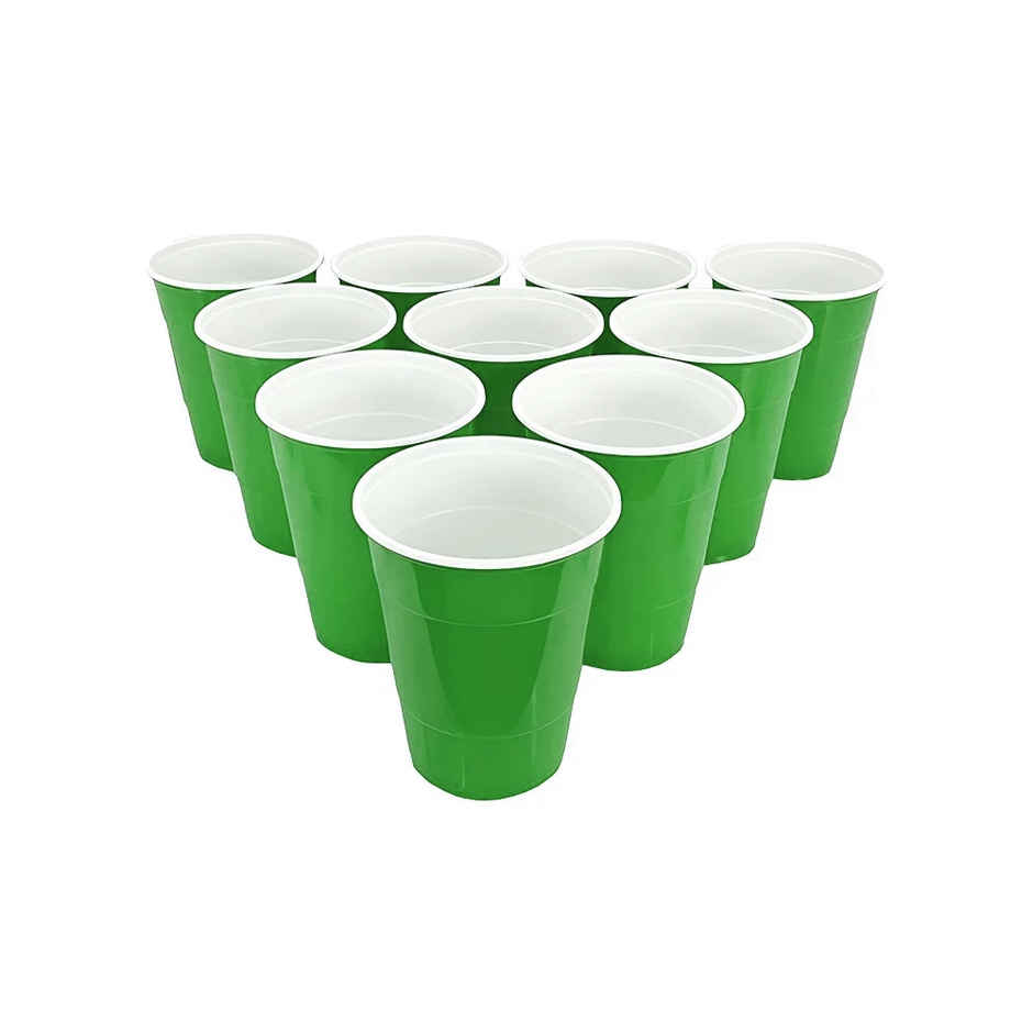 Beer Pong Party Drinking Glasses | Green | Ezee