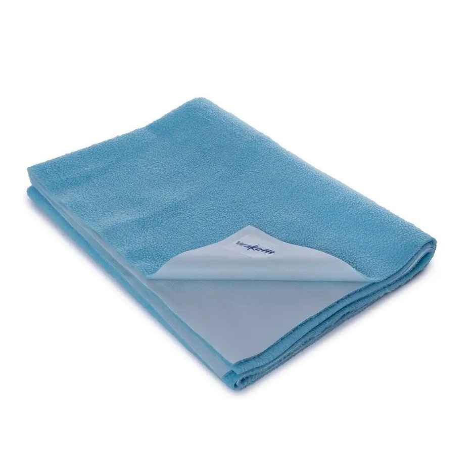 Wakefit Daffy Waterproof Dry Sheets - Large | 140cm x 100cm | Aqua Blue
