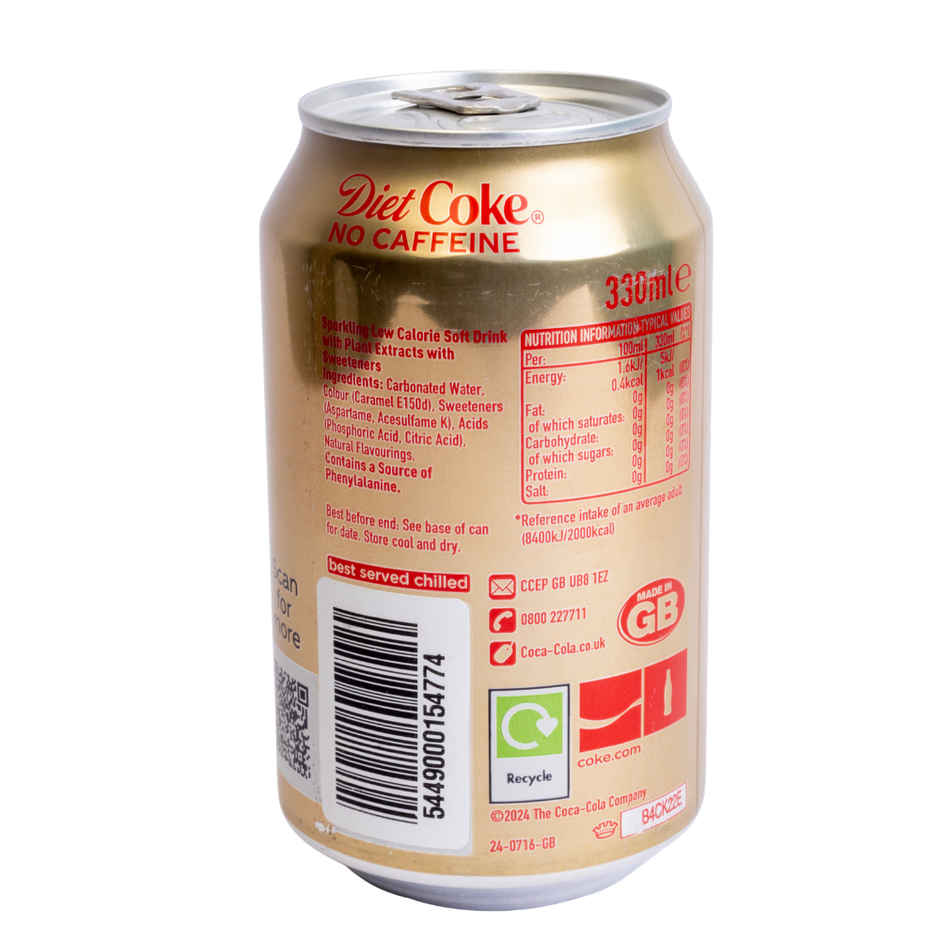 Coca-Cola Diet Coke Soft Drink Can | Carbonated Beverage | No Caffeine