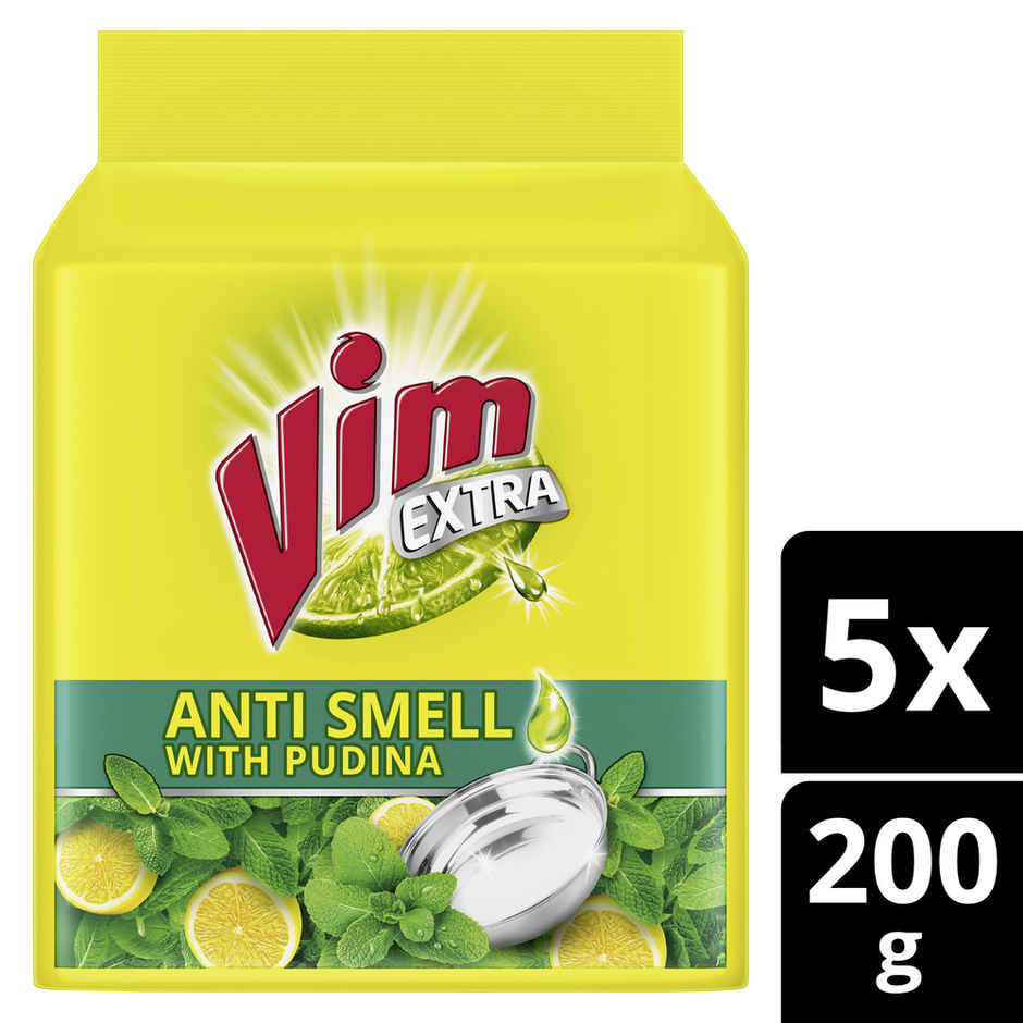 Vim Anti Smell With Pudina Dishwash Bar Combo