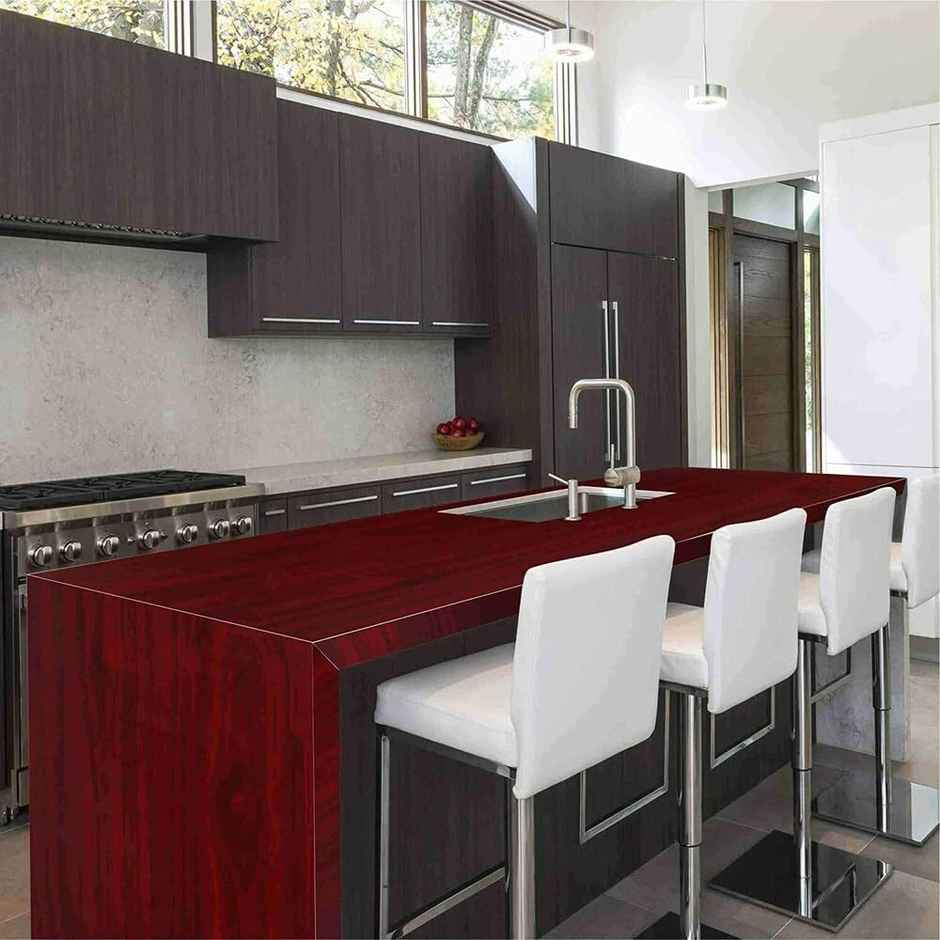 Wollzo Wooden Brown Self Adhesive Wallpaper Sticker (45 X 500 Cm Multicolor)