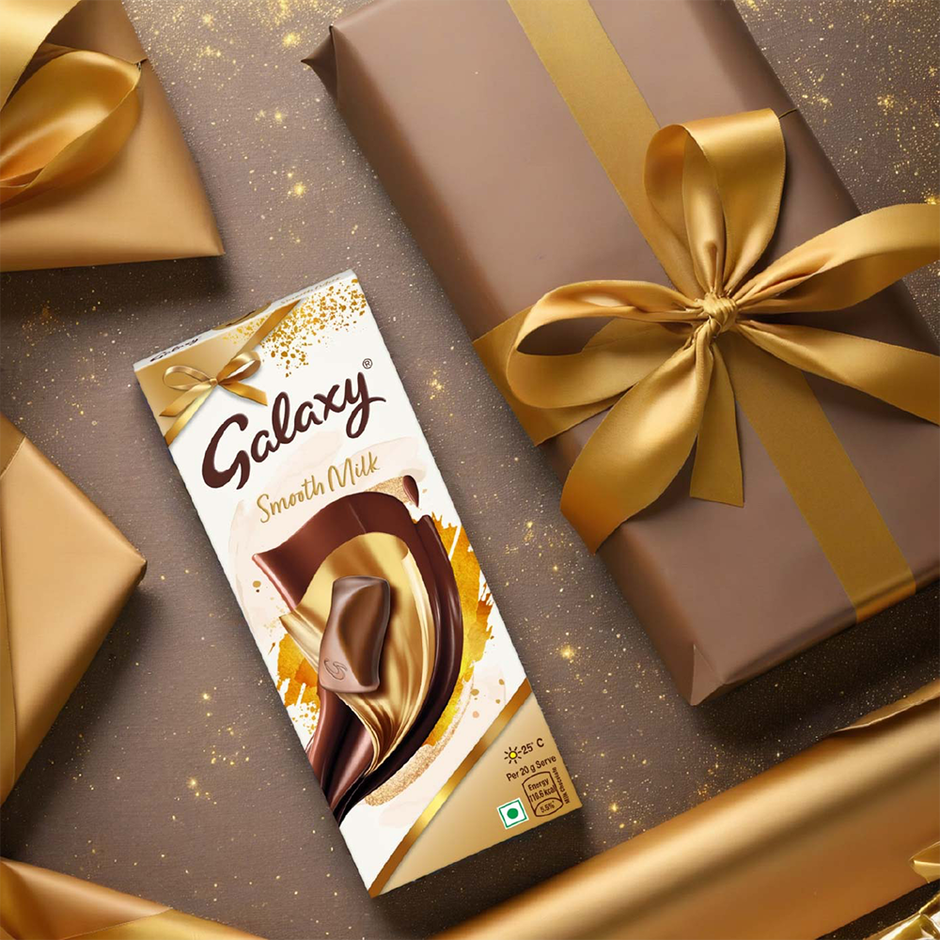 Galaxy Smooth Milk Chocolate Bar For Gifting (110g) & And By Ajmal Love Muse Eau De Perfume & Dainty Glam Body Mist For Women | Gifting Essential (250ml) Combo