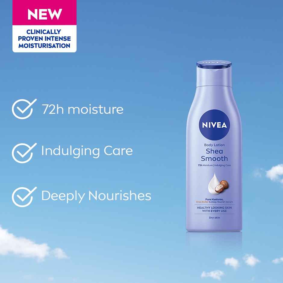NIVEA Shea Smooth Body Lotion |48 H Moisturization|With Deep Moisture Serum | For Dry Skin