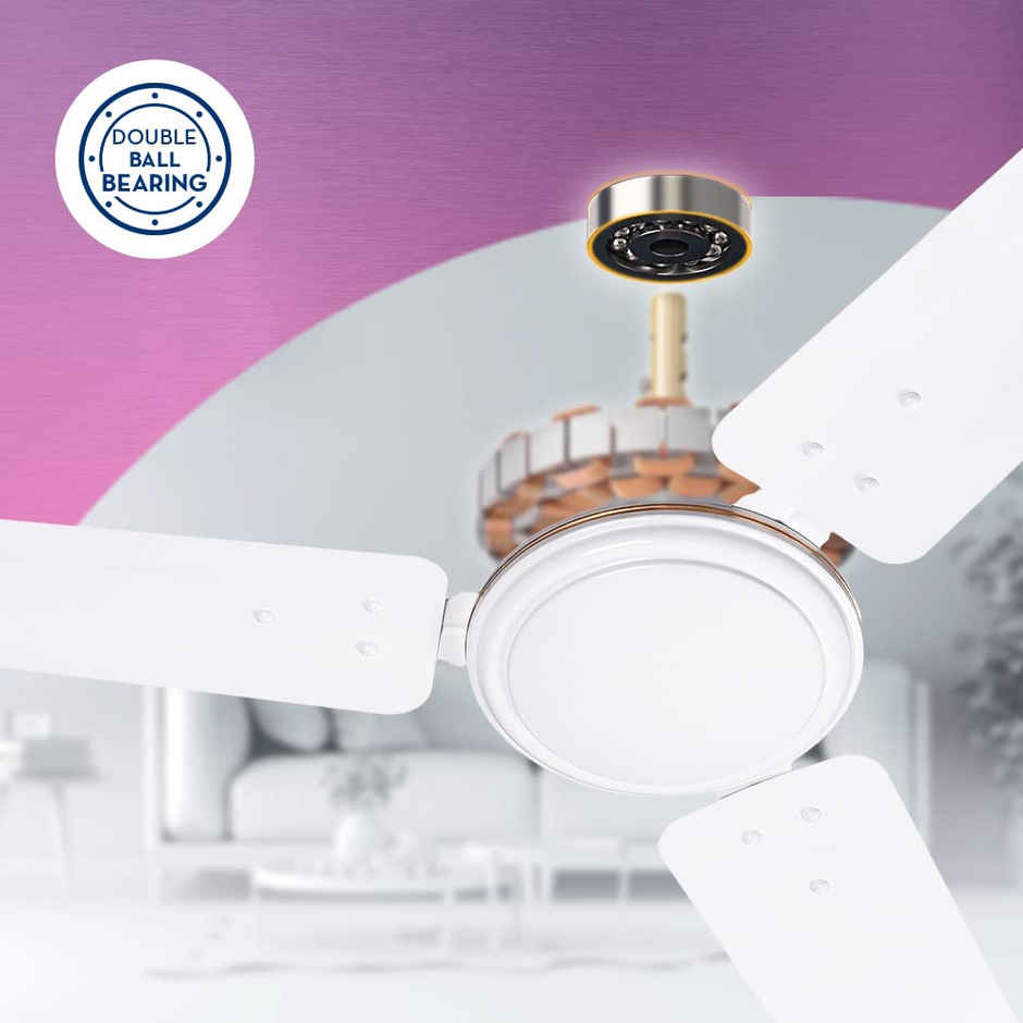 Crompton Surebreeze Sea Sapphira 1200mm Ceiling Fan | Opal White | 2 Years Warranty