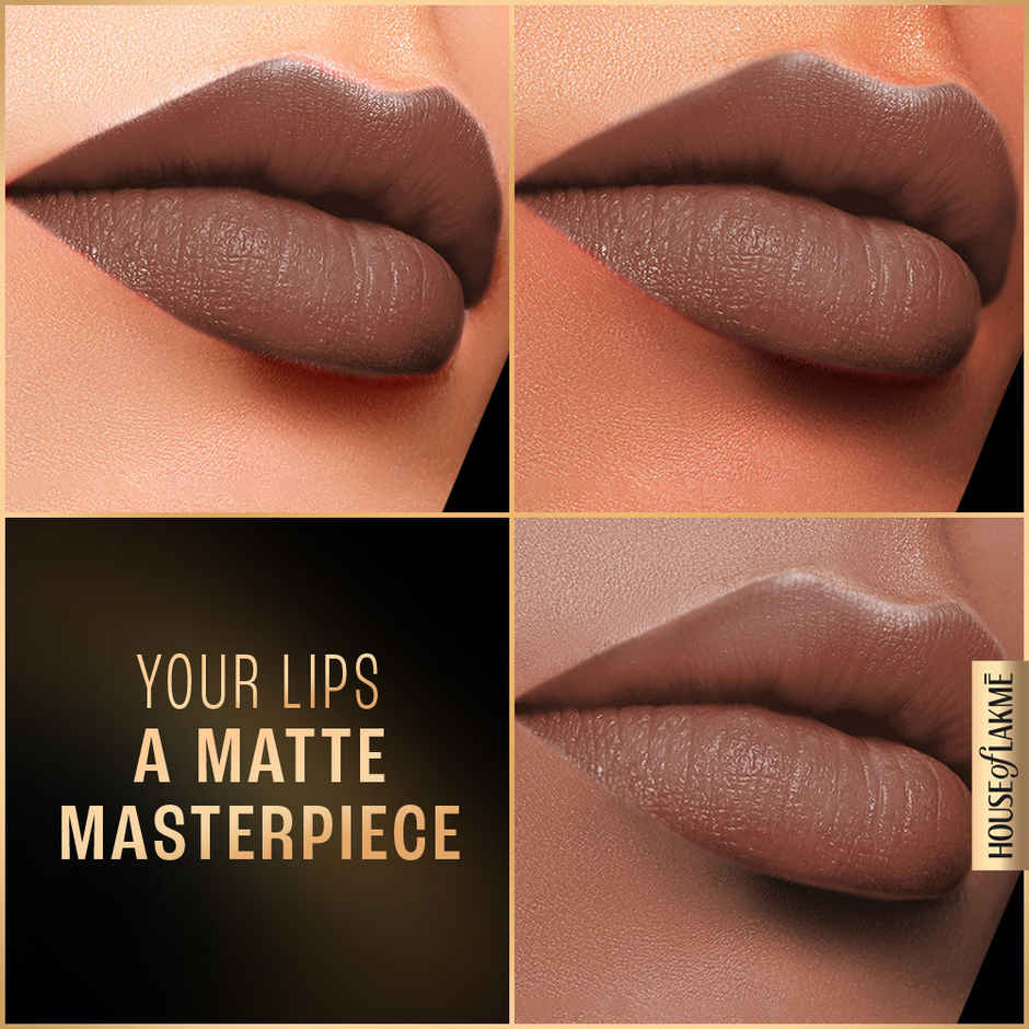 Lakme Forever Matte Liquid Lip, 16hr Lipstick, Lightweight & transferproof | Nude Twist