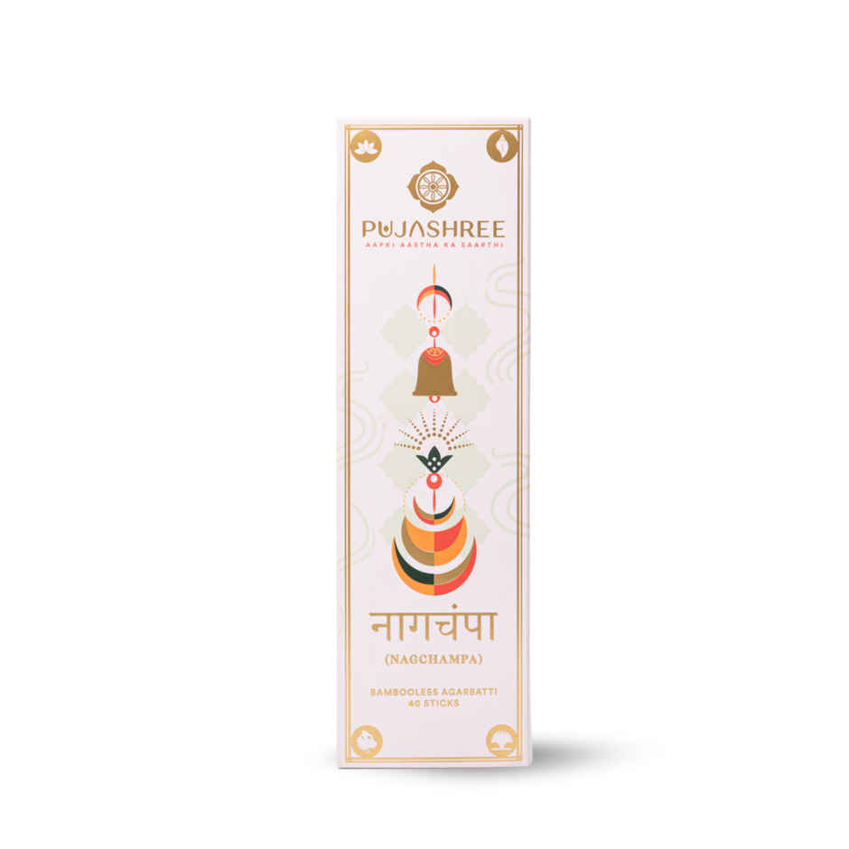 Pujashree Bambooless Agarbatti Nagchampa | 8 Inches