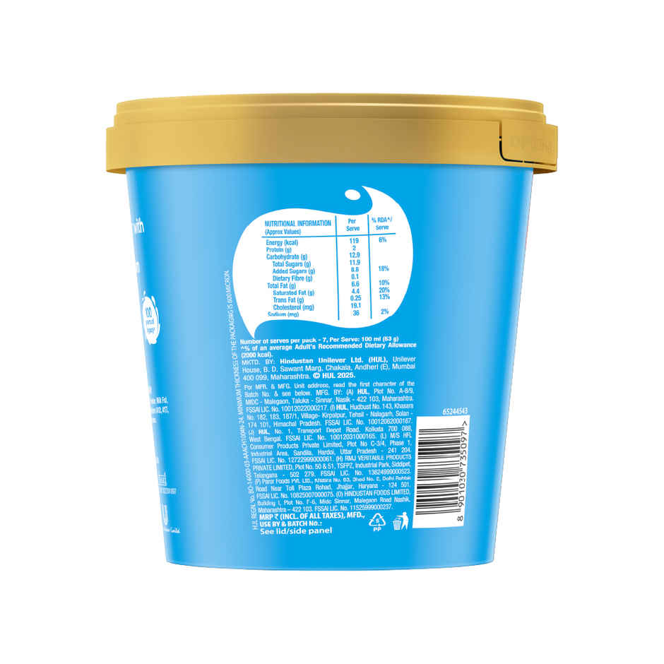 Kwality Wall'S Shameless Vanillaâ Tub(700ml) & Coca-Cola Soft Drink(2.25l) Combo