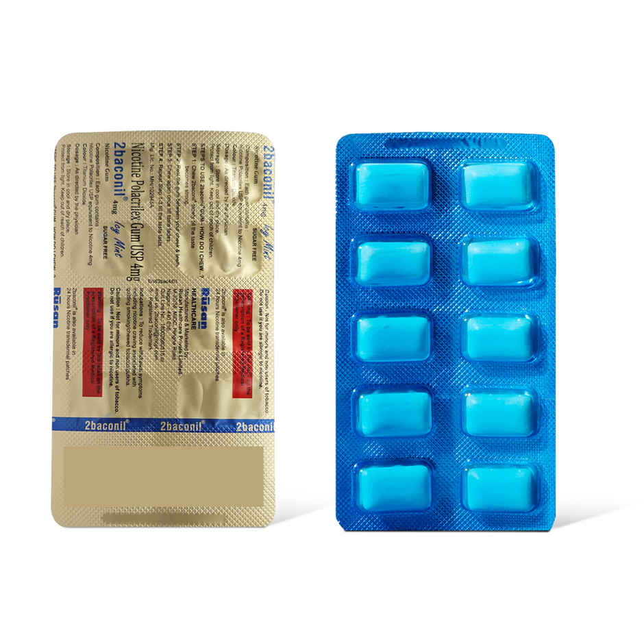2baconil 4mg Icy Mint Sugar Free Nicotine Gum