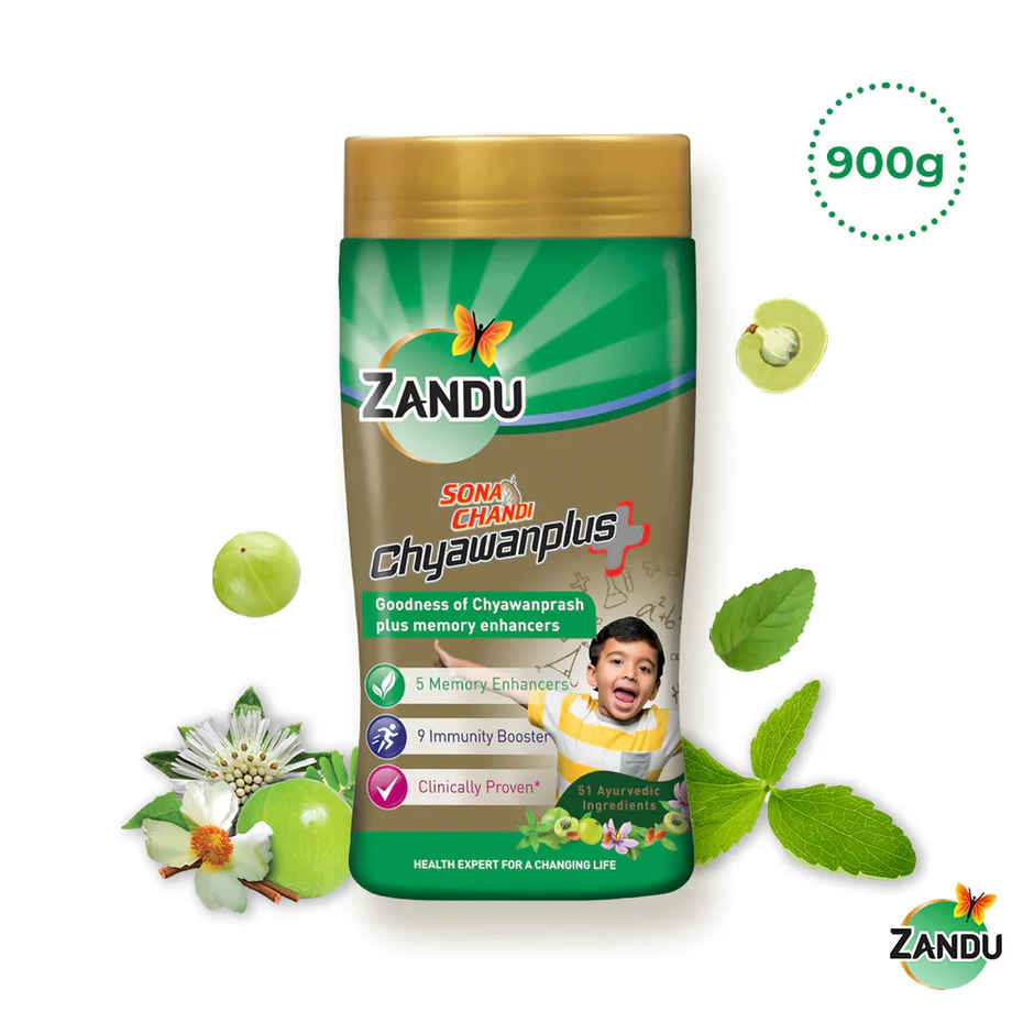 Zandu Sona Chandi Chyawanplus, Ayurvedic Chyawanprash - Improves Memory & Learning Ability