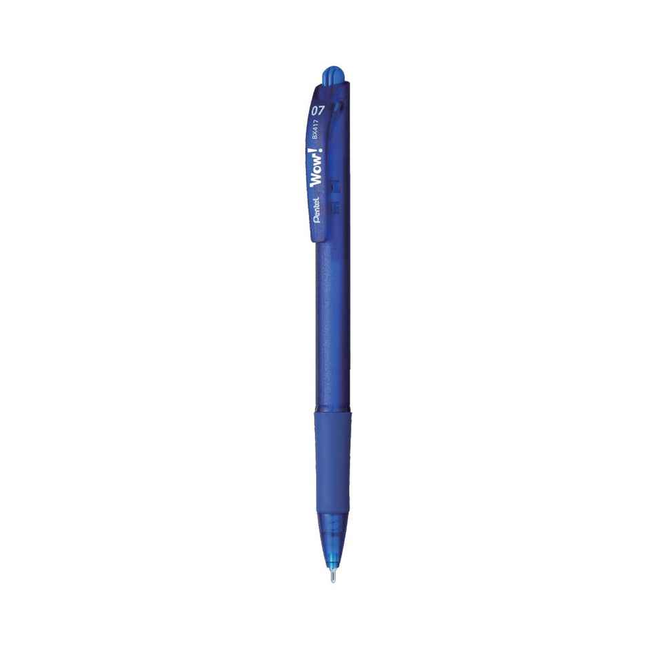 Pentel Wow Ball Pen Asst Body Blue Black Ink