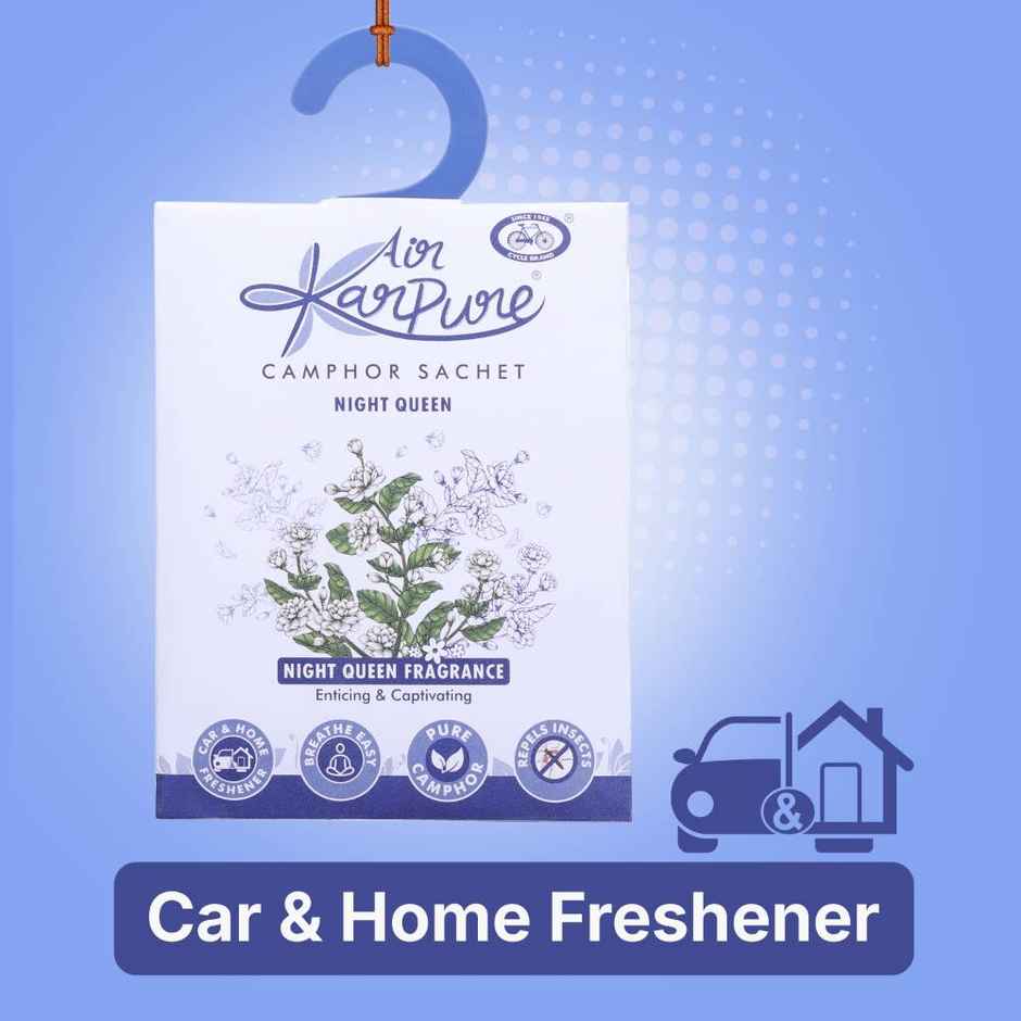 Night Queen Camphor Sachet by Air Karpure | Car, Bathroom & Room Freshener | From House of Cycle