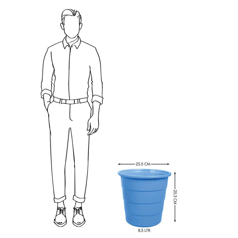 BAY6 Waste Paper Bin 8.5 L - Blue