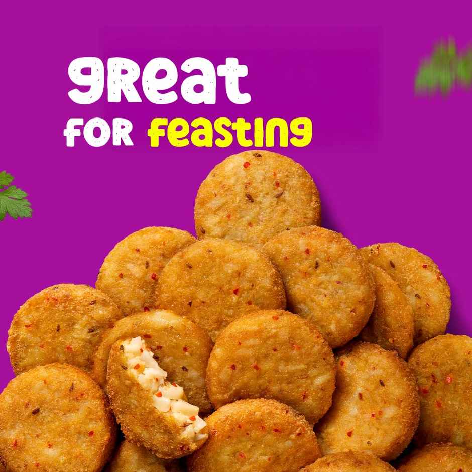 HyFun Aloo Tikki, Real Desi Taste, Potato Snack | Frozen