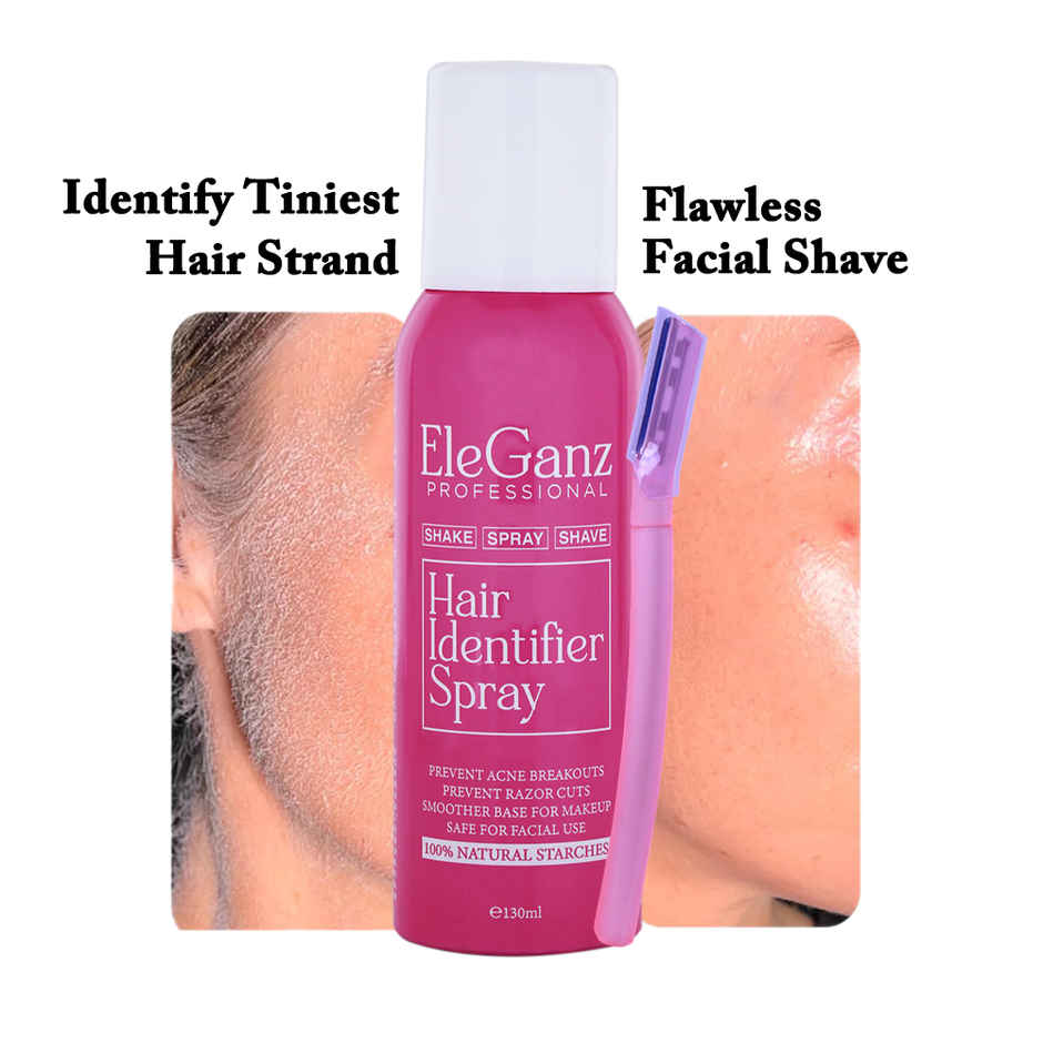 EleGanz Professional Hair Identifier Spray For Face Shaving with Razor | Skin Body Hair Identifying Spray