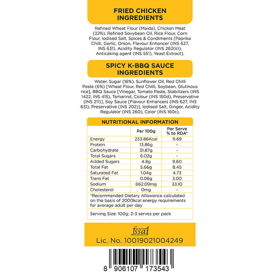 Prasuma Korean Spicy K-BBQ Fried Chicken (Nuggets)