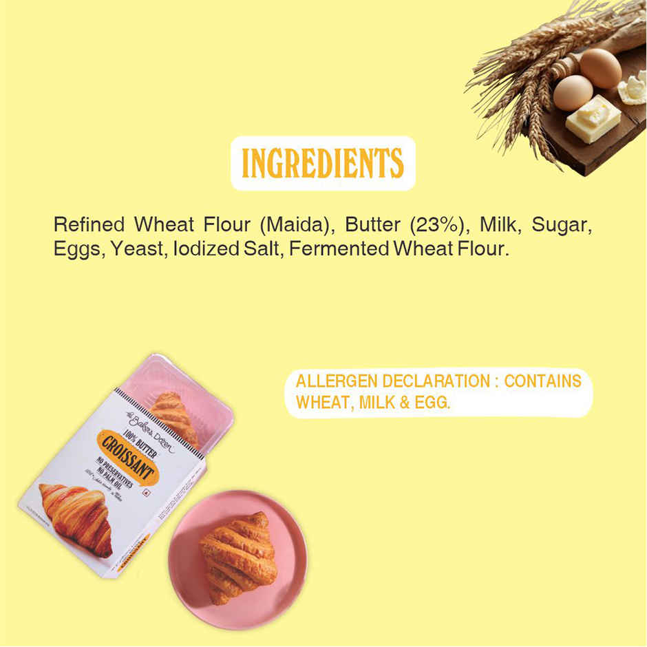 The Baker's Dozen Zero Maida Croissant | Atta Bread | Sandwich Bread | Gourmet | Clean Label