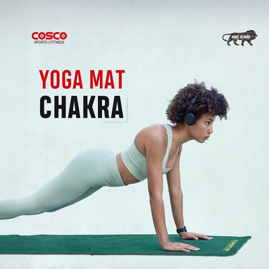 Cosco Yoga Mat Chakra-4Mm 1.00 Piece|Made In India