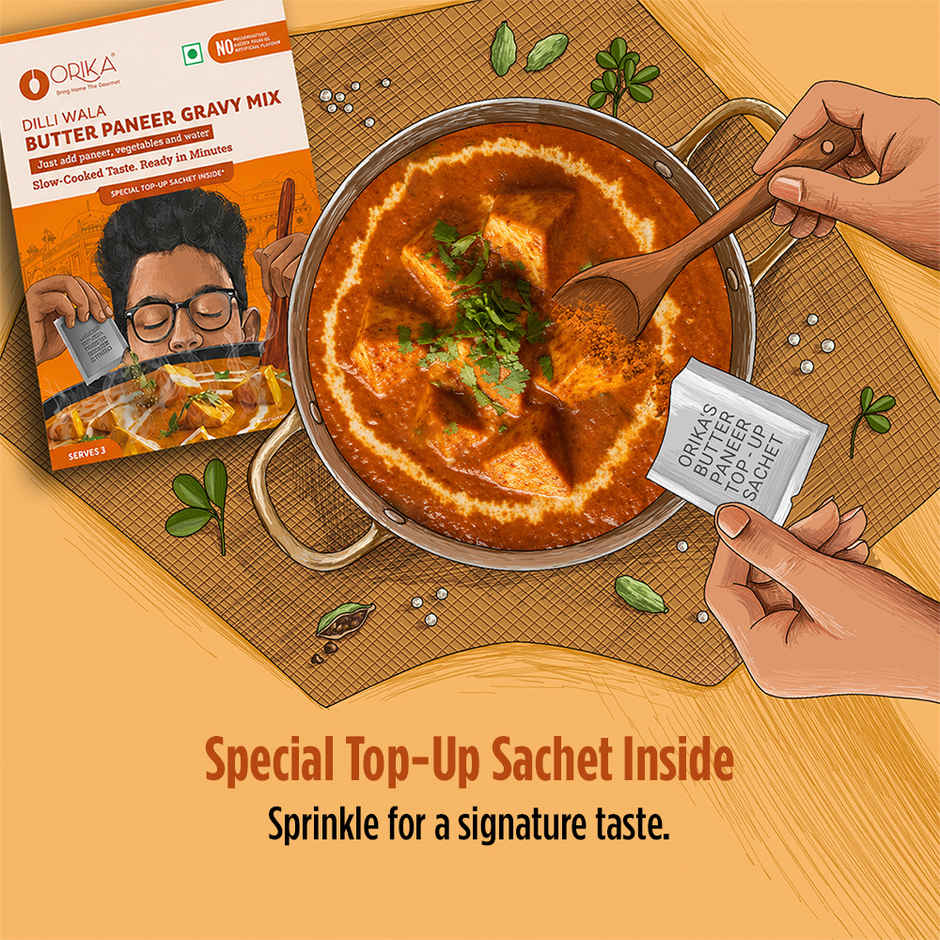 Orika Dilli Wala Butter Paneer Makhani Gravy Mix | With Special Taste Maker Sachet