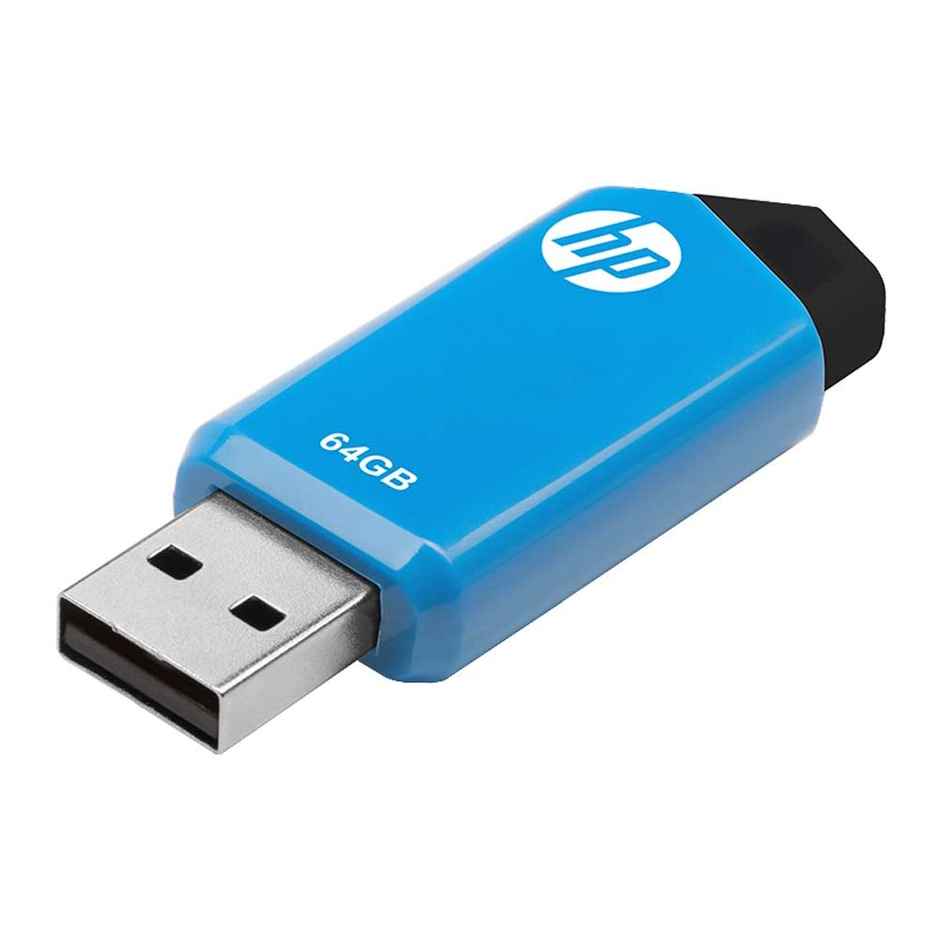 Hp V150W 64Gb Usb 2.0 Flash Drive (Blue)