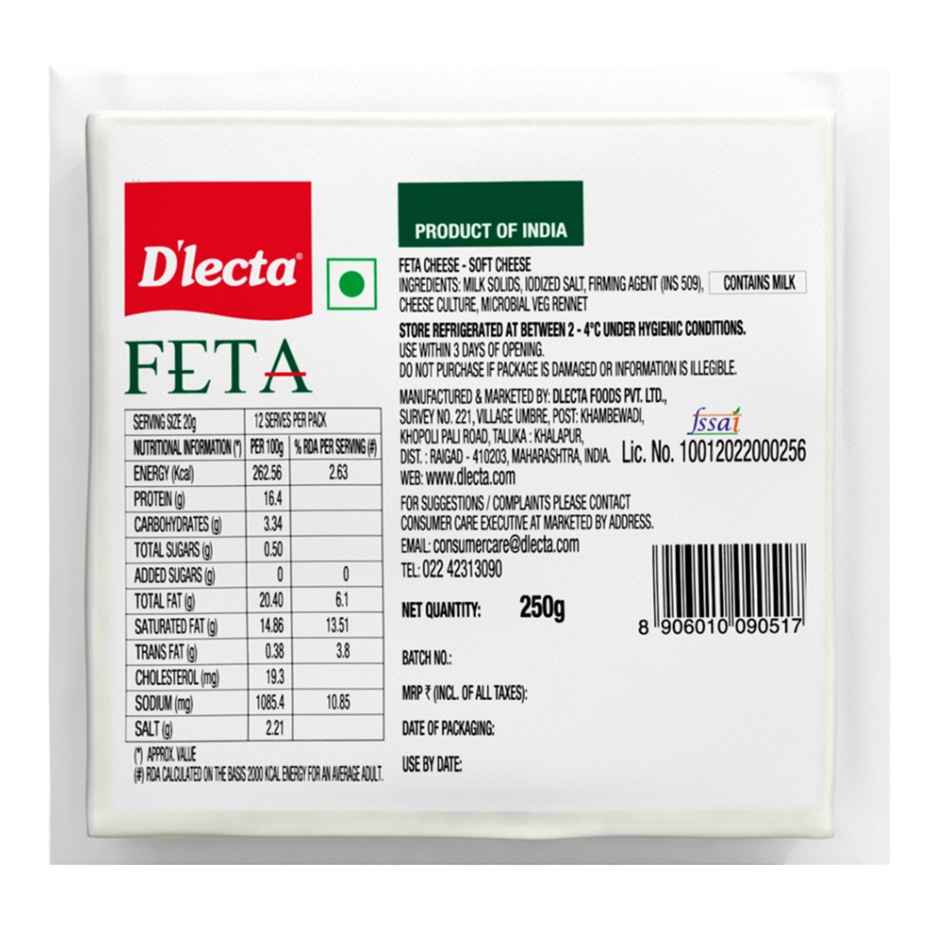 Dlecta Feta Cheese | Tangy, Salty, Fresh