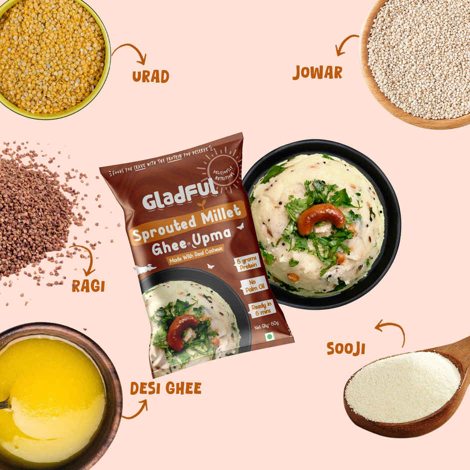 Gladful Ghee and Millets Upma
