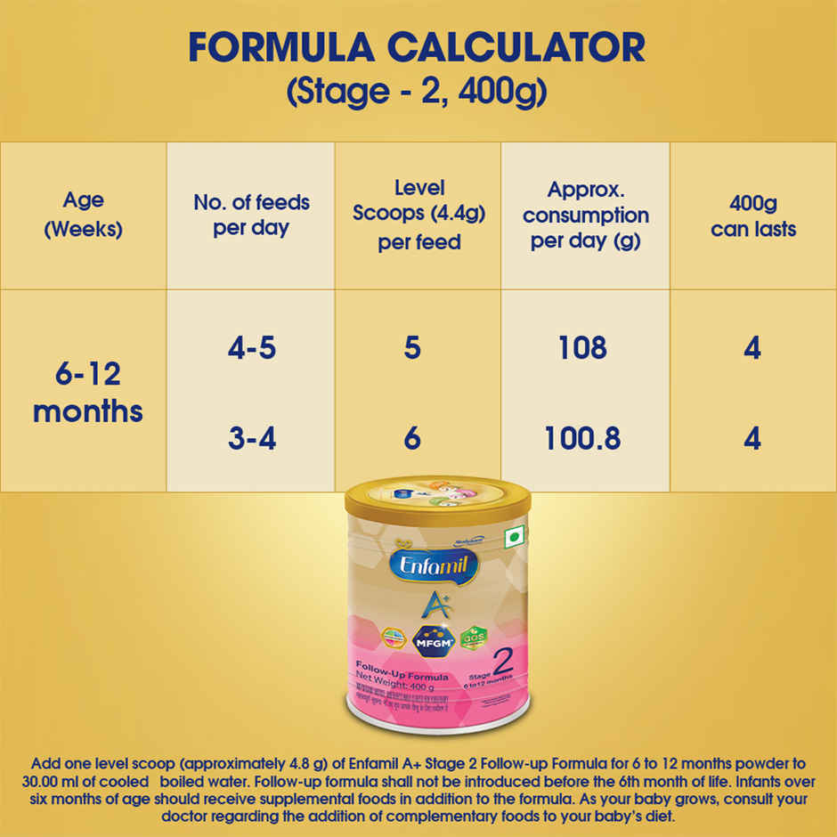 Enfamil A+ Stage 2: Follow Up Formula | 6 to 12 Months