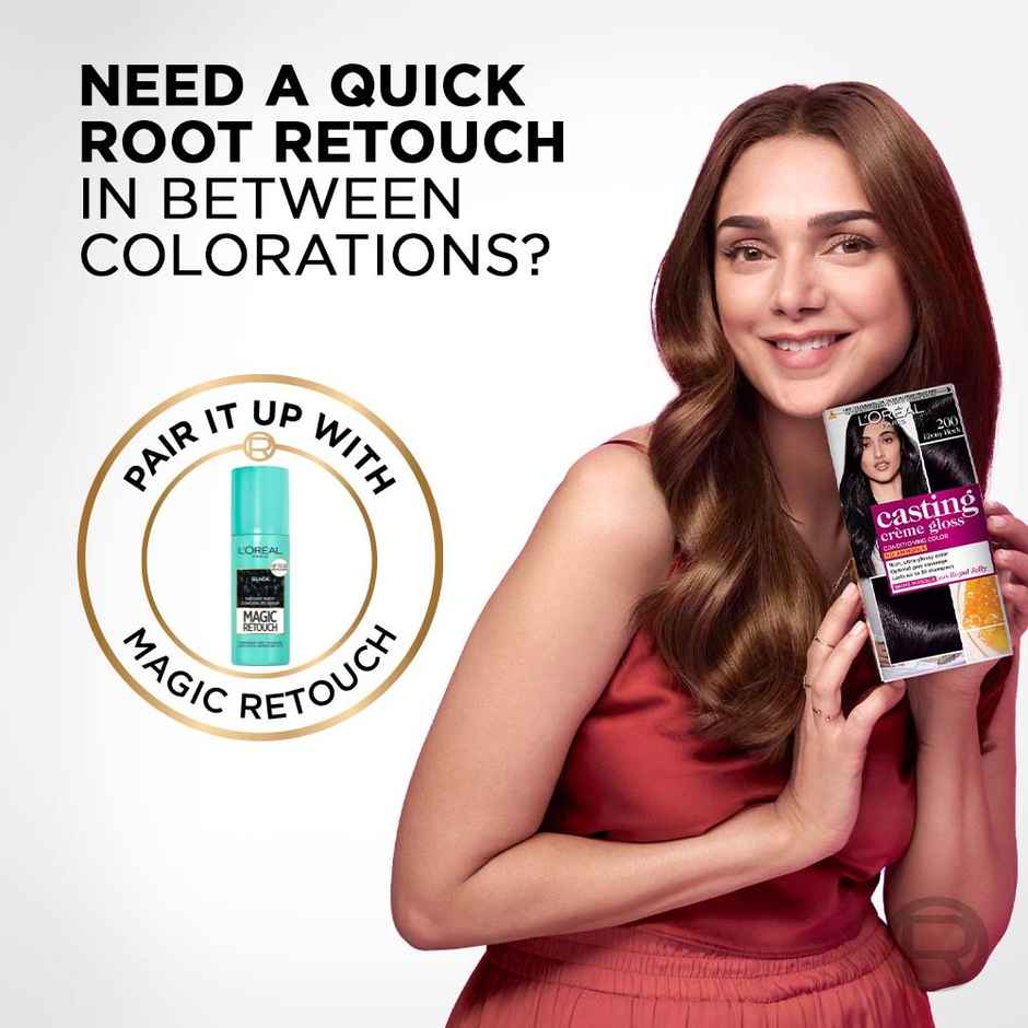 L'Oreal Paris Magic Retouch Root Touch Up Hair Colour Spray, 1 Black