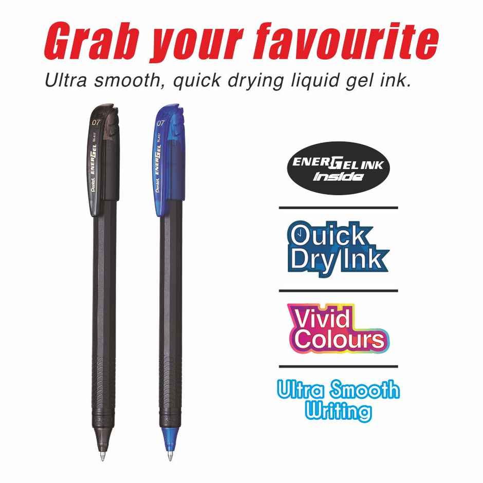 Pentel BL417 Energel Blister Ink Blue Black