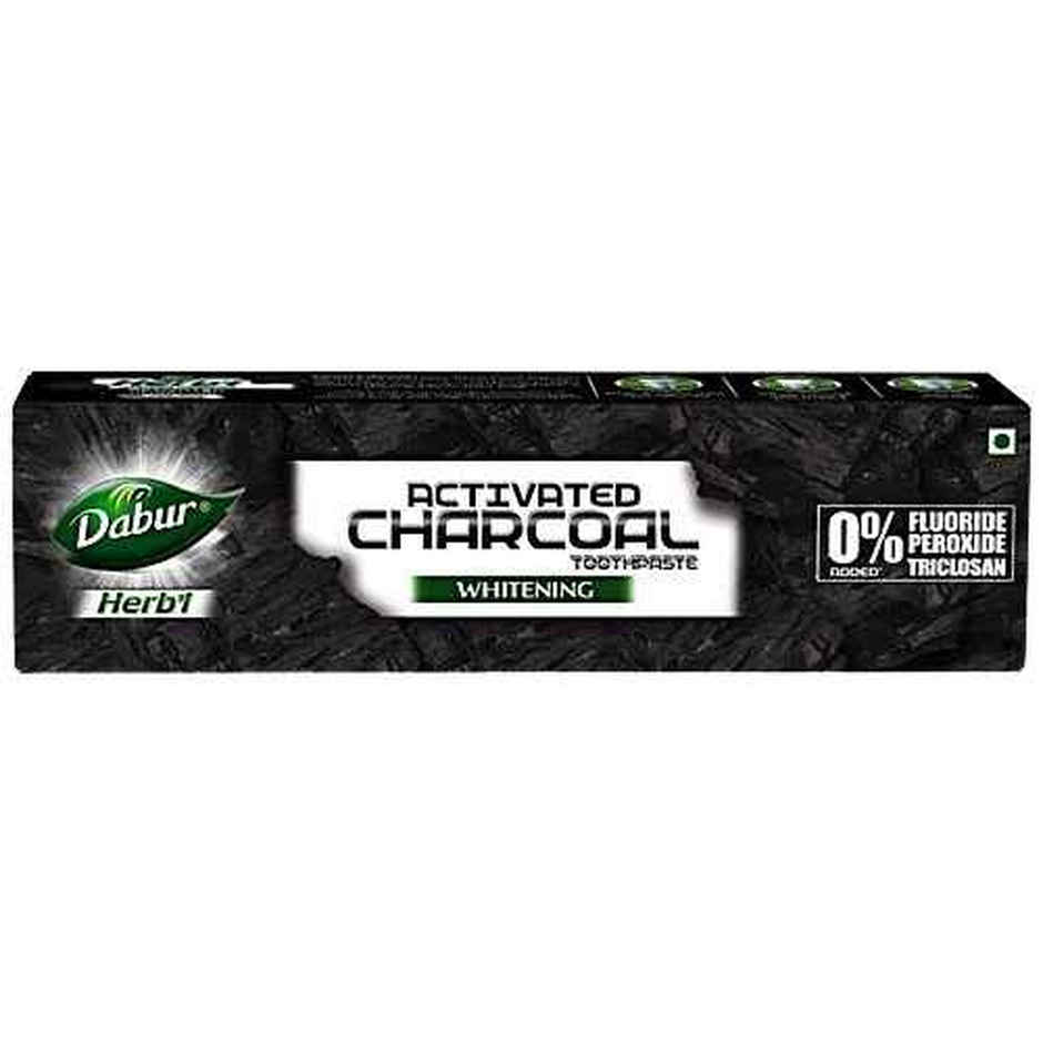 Dabur Herb'L Activated Charcoal Toothpaste With Mint For Whitening (Black Gel Paste)