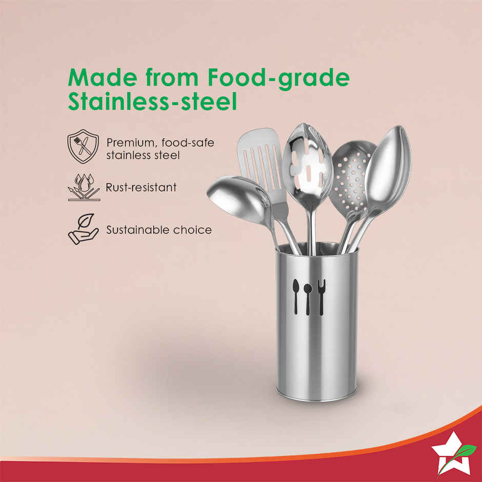 Wonderchef Venice Stainless Steel Kitchen Tools Set with Organiser